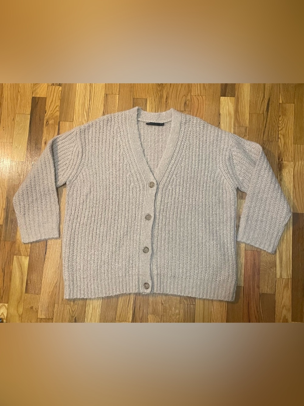 Jenni Kayne Original Cocoon Cardigan Taupe Alpaca Blend Oversized Sweater S - Picture 3 of 6